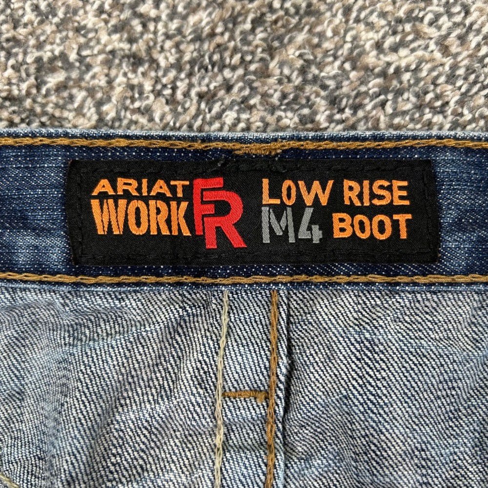 Ariat Work FR M4 Low Rise Boot Cut Jeans Mens 42x32 Blue Flame Resistant Pants - Picture 5 of 15